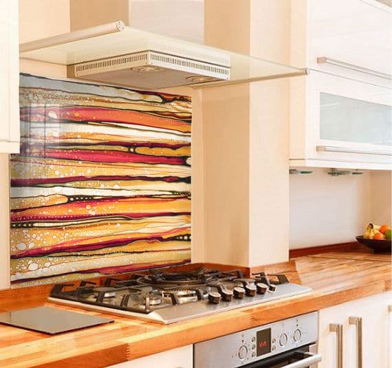 Orange Linear Splashback