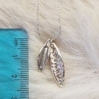 Pair of leaves Sterling Silver Necklace