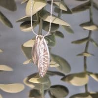 Pair of leaves Sterling Silver Necklace