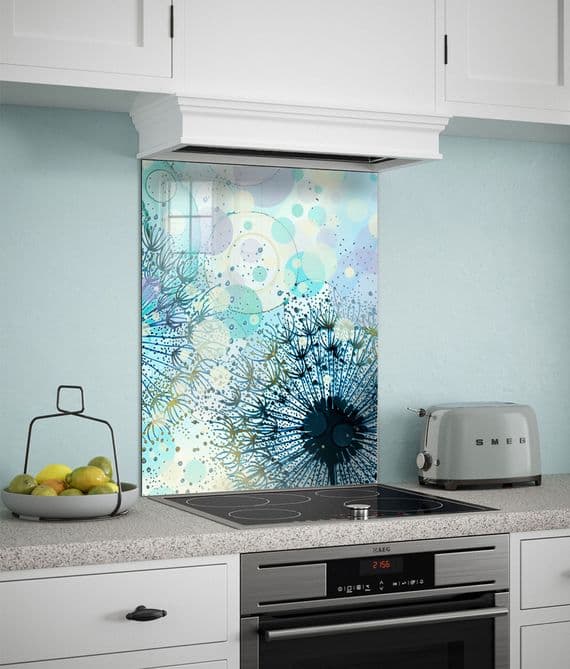 Pale Turquoise Dandelion Splashback (151-SB)
