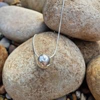 Palm Leaves 2 Bead Sterling Silver Necklace