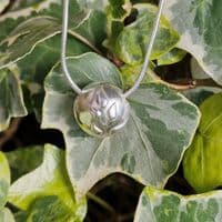Palm Leaves 2 Bead Sterling Silver Necklace