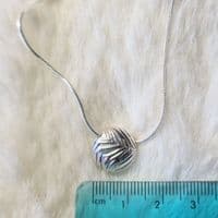 Palm Leaves 2 Bead Sterling Silver Necklace