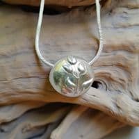 Palm Leaves 2 Bead Sterling Silver Necklace