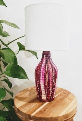 Pink Slim Ripple Table Lamp