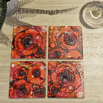 Poppy Set of 4 Coasters