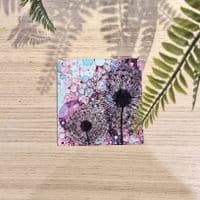 Purple Black Dandelion Coaster