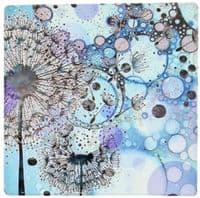 Purple Blue Dandelion 2 Coaster