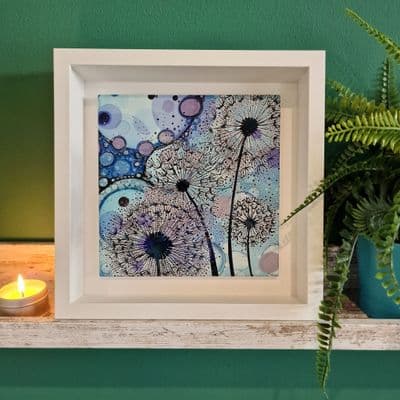 Purple Blue Dandelion Large Picture