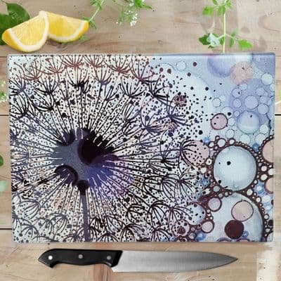 Purple Blue Dandelion Worktop Saver