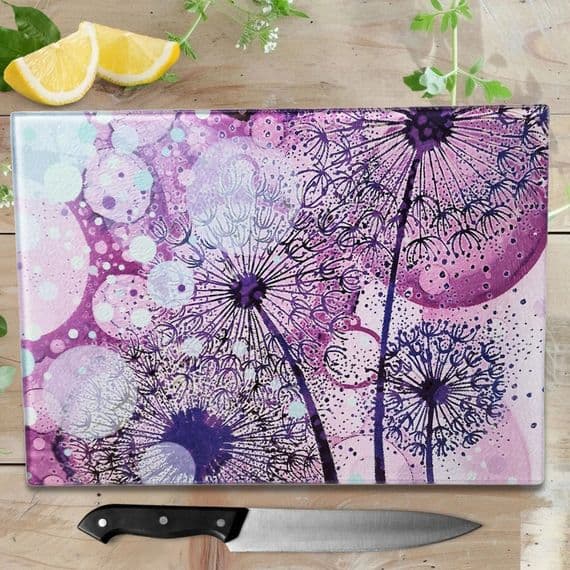 Purple Dandelion 4 Worktop Saver