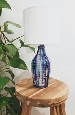 Purple Slim Ripple Table Lamp