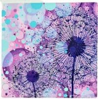 Purple Wishes 2 Dandelion Coaster