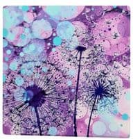 Purple Wishes 3 Dandelion Coaster