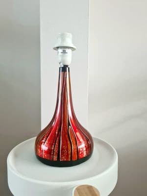 Red Black Hand Painted Touch Lamp