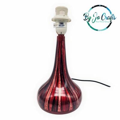 Red Hand Painted Touch Lamp