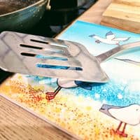 Seagull Lighthouse Ceramic Trivet