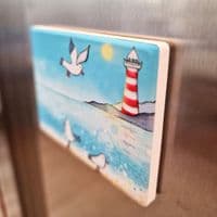Seagull Lighthouse Magnet
