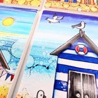 Solo Beach Hut Ceramic Coaster - Beach Days Best Days