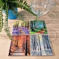 Spring Ceramic Coaster - Woodland Walk