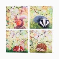 Squirrel Ceramic Coaster - Woodland Wildlife