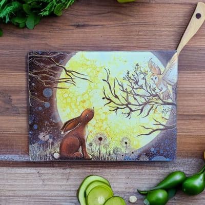 Stargazing Hare & Owl Worktop Saver