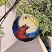 Stargazing Tree Decoration - Bear & Wolf