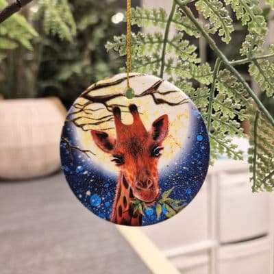 Stargazing Tree Decoration - Giraffe & Elephant