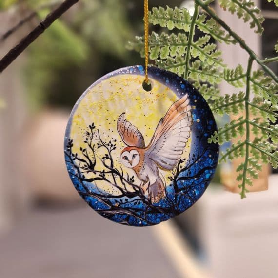 Stargazing Tree Decoration - Owl & Stag