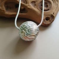 Sunflower Bead Sterling Silver Necklace