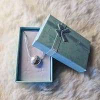 Sunflower Bead Sterling Silver Necklace