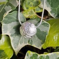 Sunflower Bead Sterling Silver Necklace