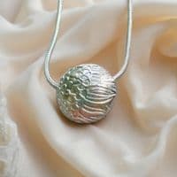 Sunflower Bead Sterling Silver Necklace
