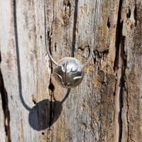 Sunflower Bead Sterling Silver Necklace