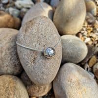 Sunflower Bead Sterling Silver Necklace