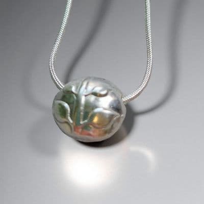 Sunflower Bead Sterling Silver Necklace