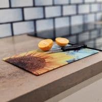 Sunflower (Blue)  Chopping Board