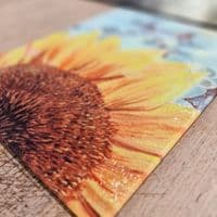 Sunflower (Blue)  Chopping Board