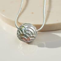 Swirls Bead Sterling Silver Necklace