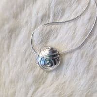 Swirls Bead Sterling Silver Necklace