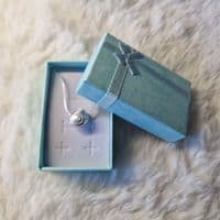 Swirls Bead Sterling Silver Necklace