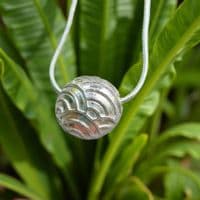 Swirls Bead Sterling Silver Necklace