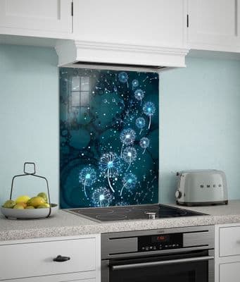 Teal Dandelion Splashback