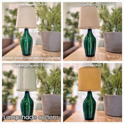 Teal Green Slim Smooth Table Lamp