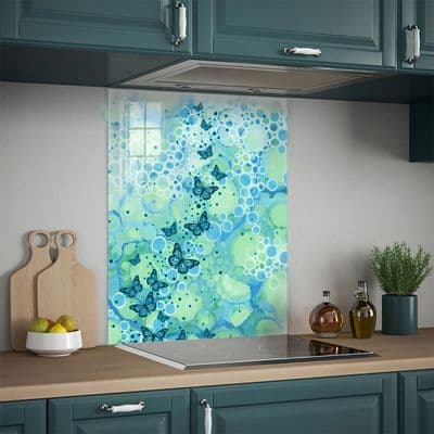 Turquoise Butterfly Splashback (126-SB)