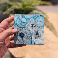 Turquoise Dandelion 3 Coaster
