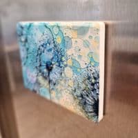 Turquoise Dandelion Magnet