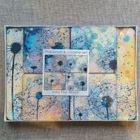 Turquoise Dandelion Placemat & Coasters (ITW)