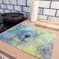 Turquoise Dandelion Worktop Saver