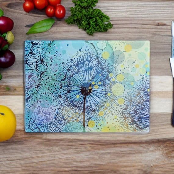 Turquoise Dandelion Worktop Saver